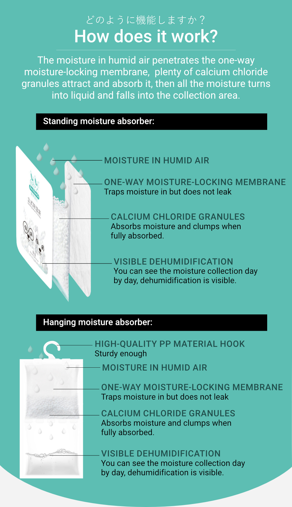 Hanging Dehumidifier Bag Standing Moisture Absorber Bag-4